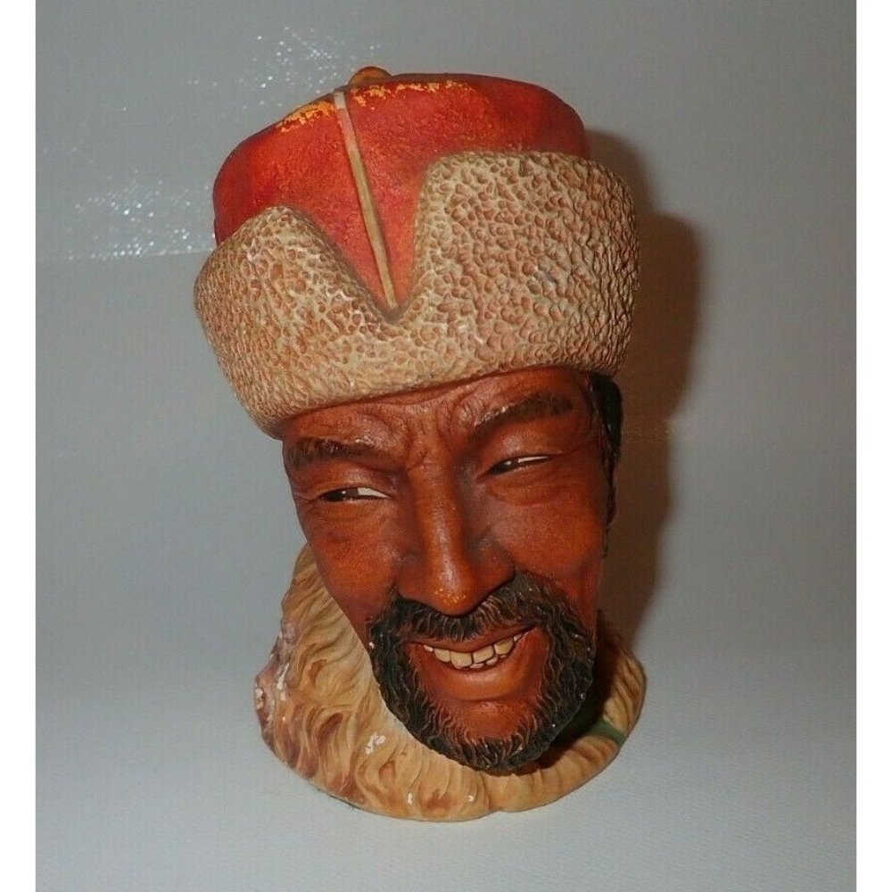 BOSSON Head HIMALAYAN Chalkware Bust Figure England‎ Free standing Vintage